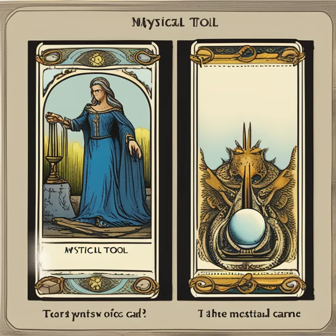 1702631566822 2. An Image Showing The Transition Of A Tarot Card From Game Piece To Mystical Tool..webp