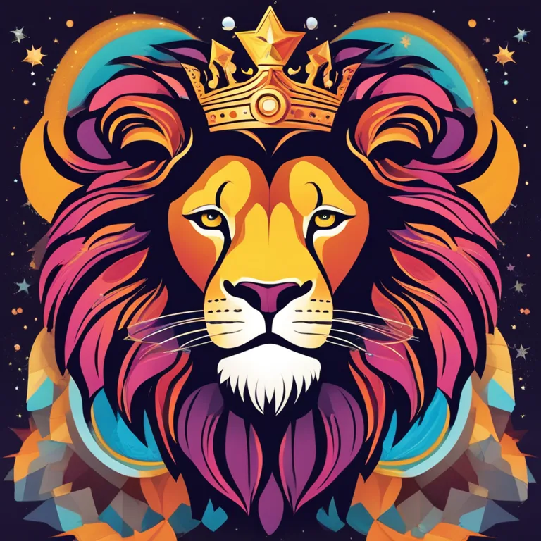 Leo Monthly Horoscope Guide For Jan 2024 The Articles On Tarot   1704382543206  Create A Vibrant And Colorful Illustration Of A Lion Wearing A Crown Surrounded By.webp