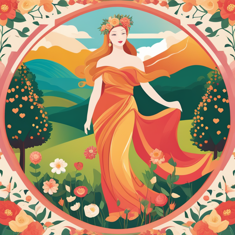 Leo Monthly Horoscope Guide For Jan 2024 The Articles On Tarot   1704382546704  Create A Vibrant And Colorful Illustration Of Venus The Goddess Of Love And Beauty 